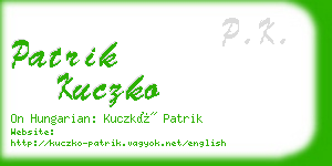 patrik kuczko business card